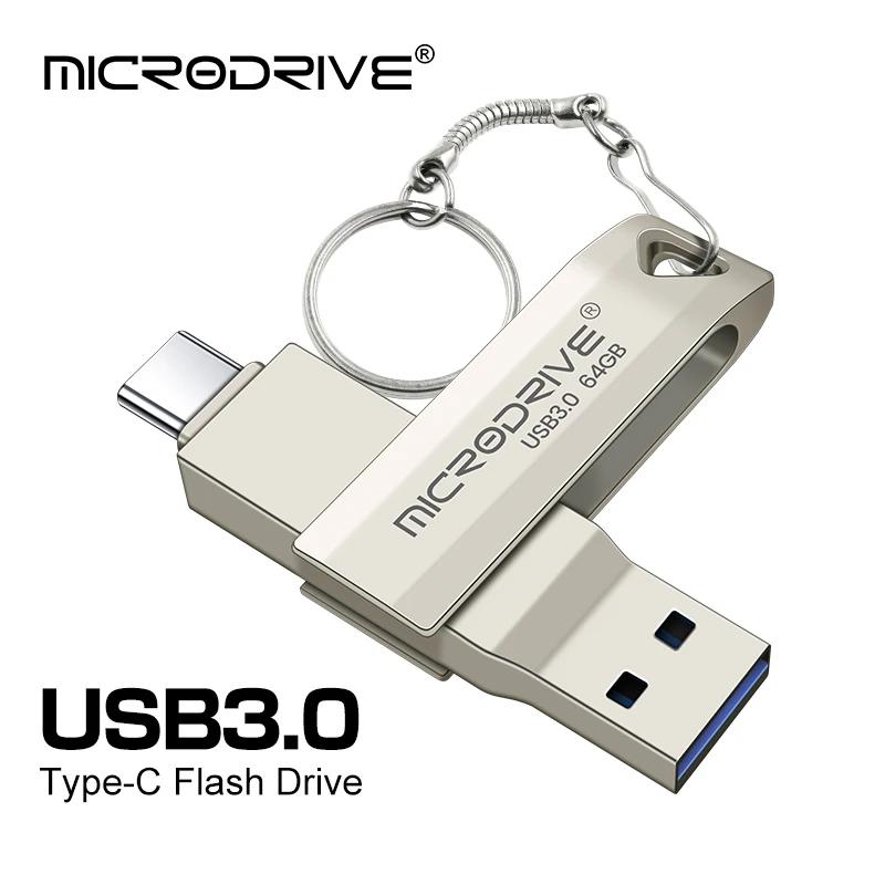 CŸ ̴ ݼ  USB 3.0 ÷ ̺,   , CŸ 64GB 128GB 256GB Cle, 2 in 1, α Ǹ
